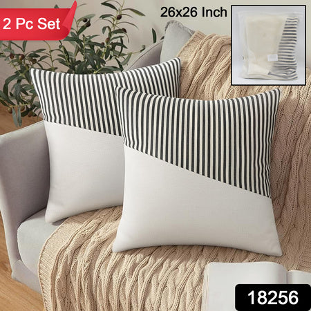 Decorative Pillow Covers Cushion Cases Soft Cotton (26 26 Inch 1 Pair 2 Pc) - LootFaat