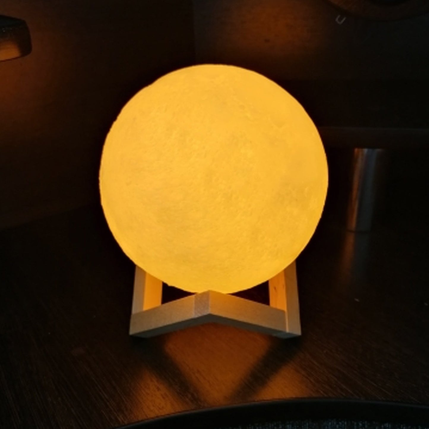 3d Power Moon Lamp With Touch Control Adjust Brightness - LootFaat