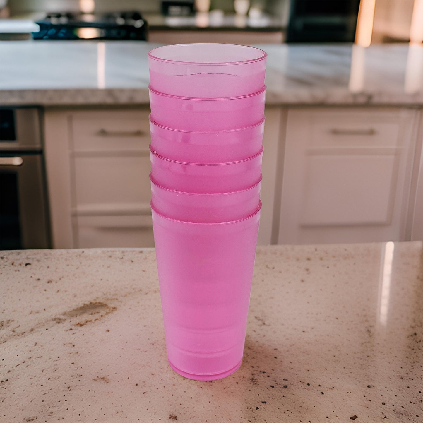 6 Pcs Large Plastic Glass 300ml Used In All Kinds Of Kitchen And Official Purposes For Drinking Water And Beverages Etc. - LootFaat