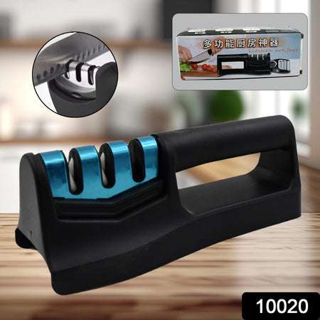 Knife Sharpener For Kitchen Knife Sharpener With Vegetable Chopper And Fish Scale Remover Handheld Knives Pocket Knife Sharpener Knife Sharpener For Chefs Serrated Knife (9in1) - LootFaat