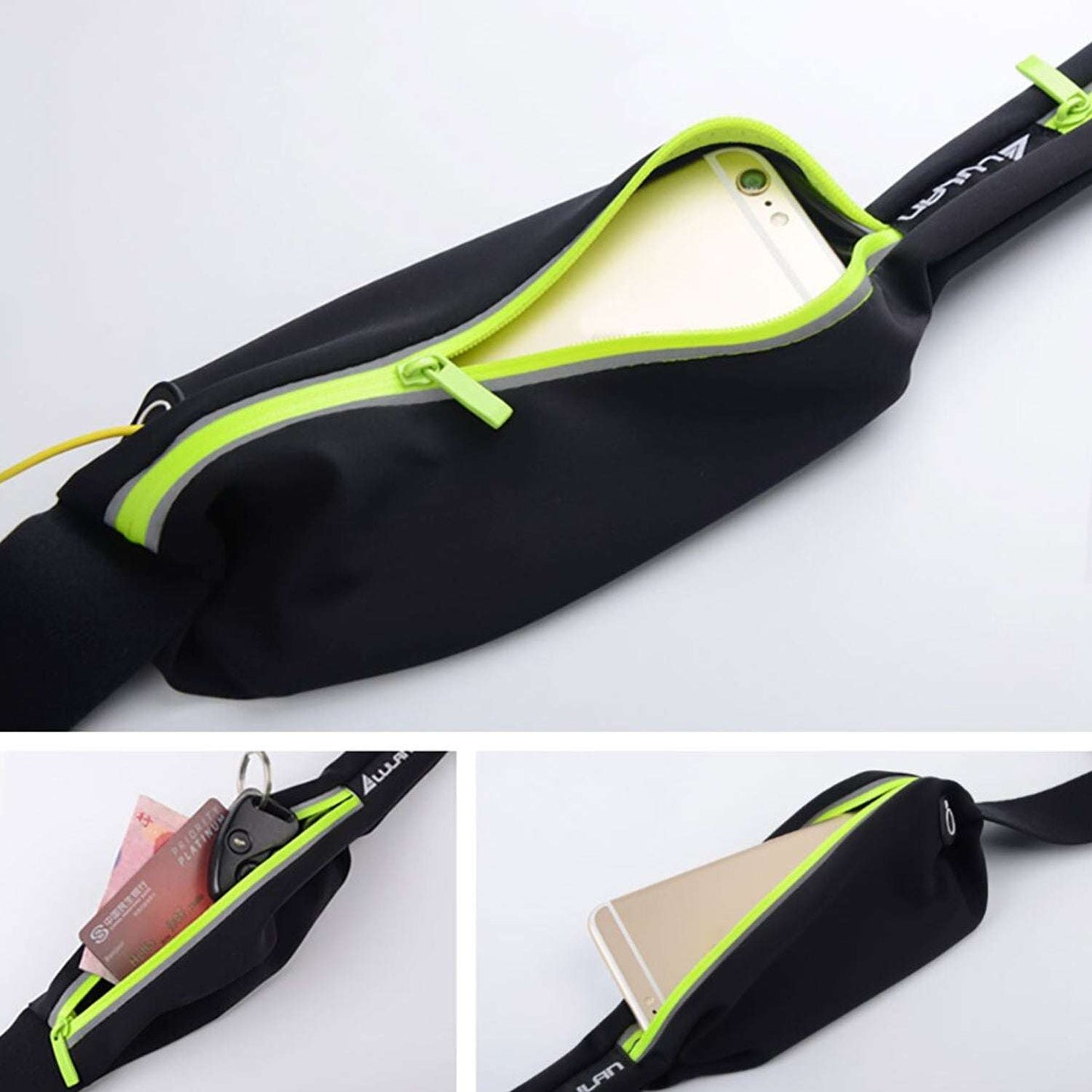 Running Hiking Jogging Walking Reflective Waterproof Waist Bag Compatible Belt Bag - LootFaat