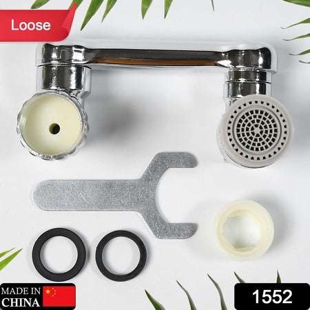 Splash Faucet Filter Faucet 1080 Rotating Faucet Sprayer Head Double O-ring Design Movable Tap Water Saving Sink Aerator Extender For Bathroom Kitchen ( Loose ) - LootFaat