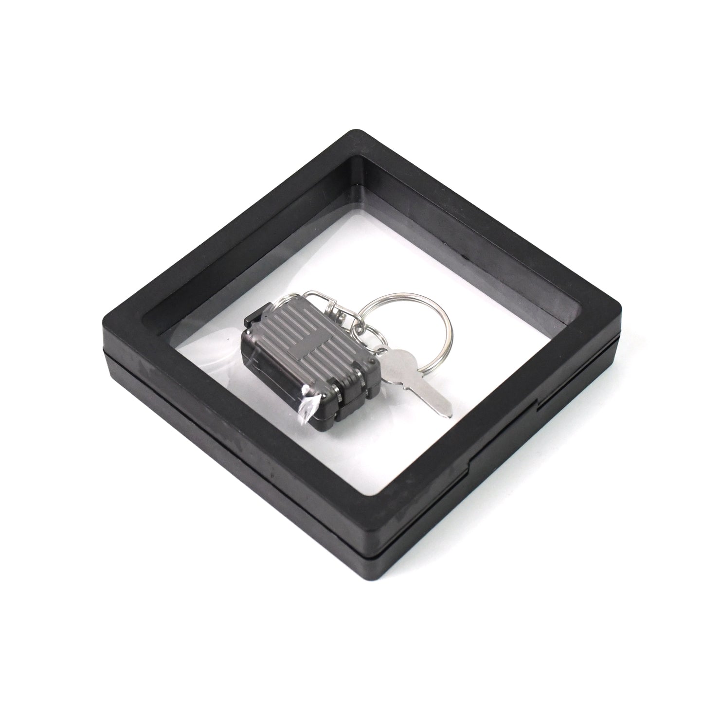 Suitcase Shape Nail Clipper Keychain With Key 3d Floating Frame Display Case (1 Set) - LootFaat
