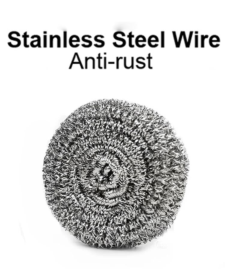 Round Shape Stainless Steel Scrubber (Pack Of 6) - LootFaat