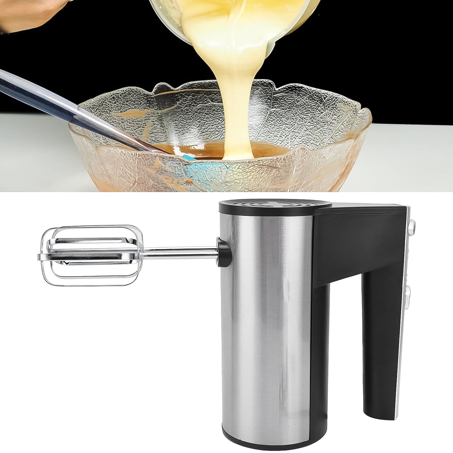Orbit 450W Electric Hand Mixer with 5 Speeds, Turbo & Stainless Steel Attachments