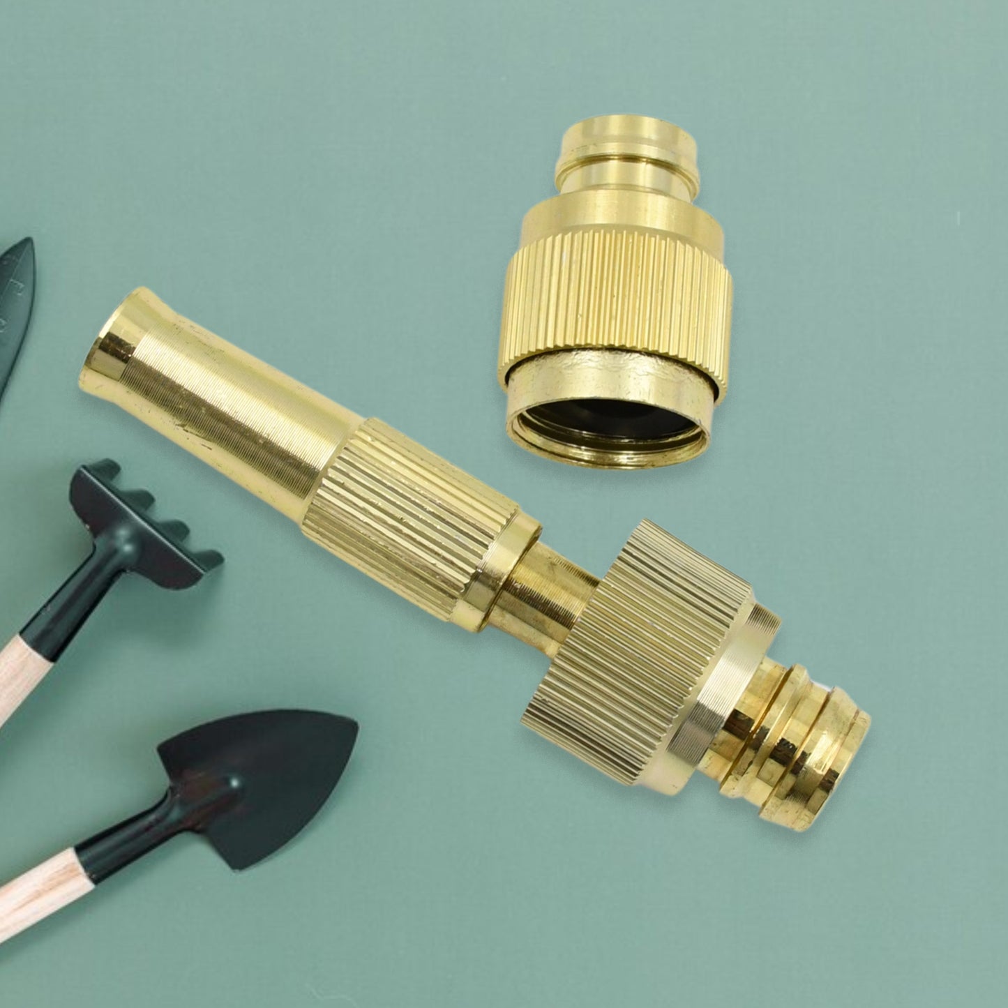 Water Spray Nozzle For Water Pipe Booster Nozzle For Car Wash Nozzle With High Pressure Water Adjustable Brass Nozzle Water Spray Gun For Gardening Watering Tools - LootFaat