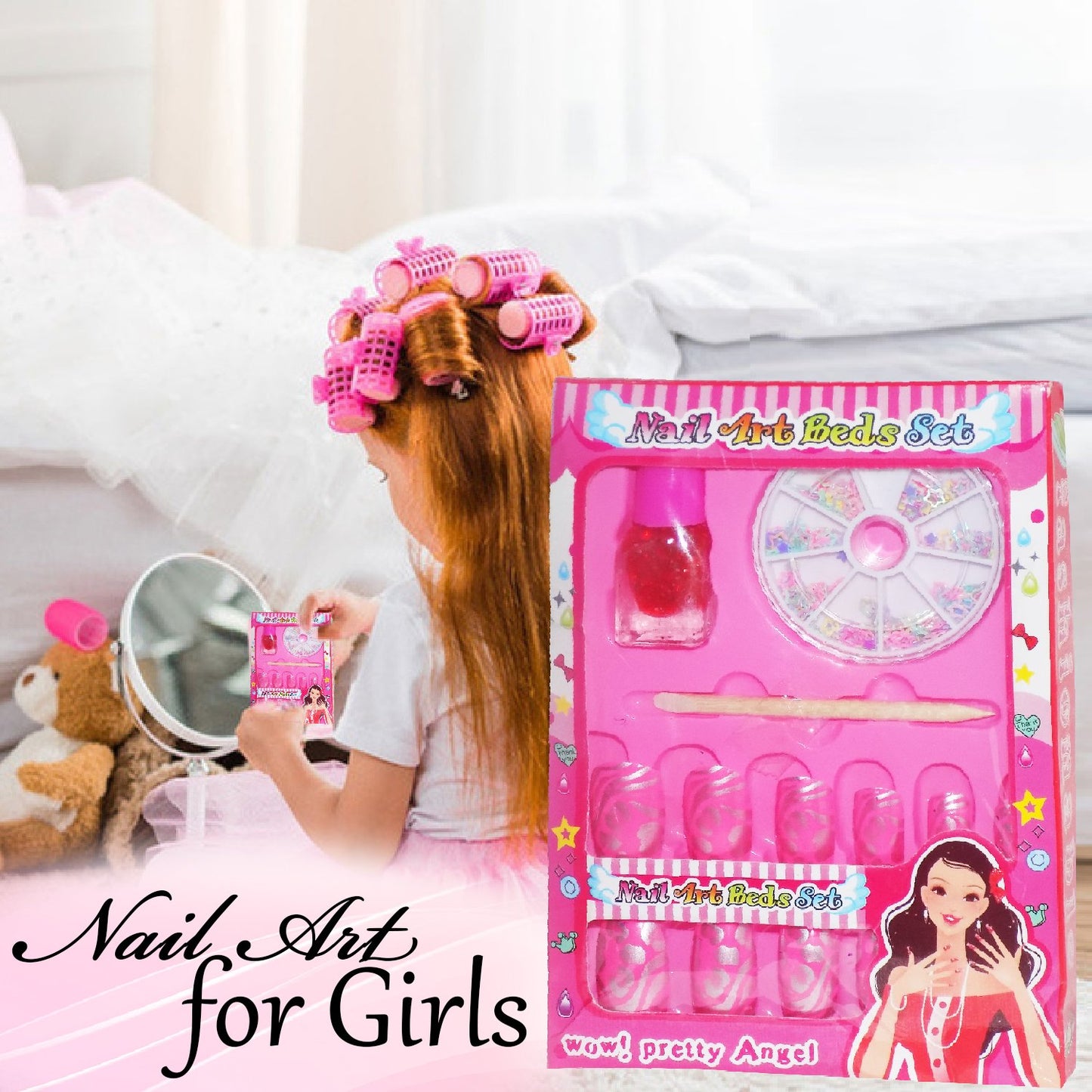 Nail Art Studio Manicure Set For Girls (Pack Of 15) - LootFaat