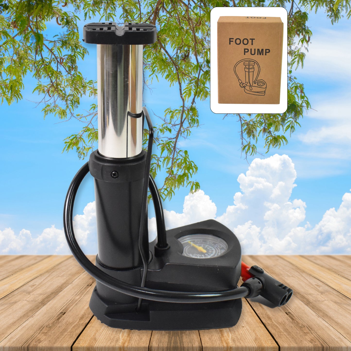 Portable Mini Bike Pump Cycle Pump Foot (1 Pc) - LootFaat