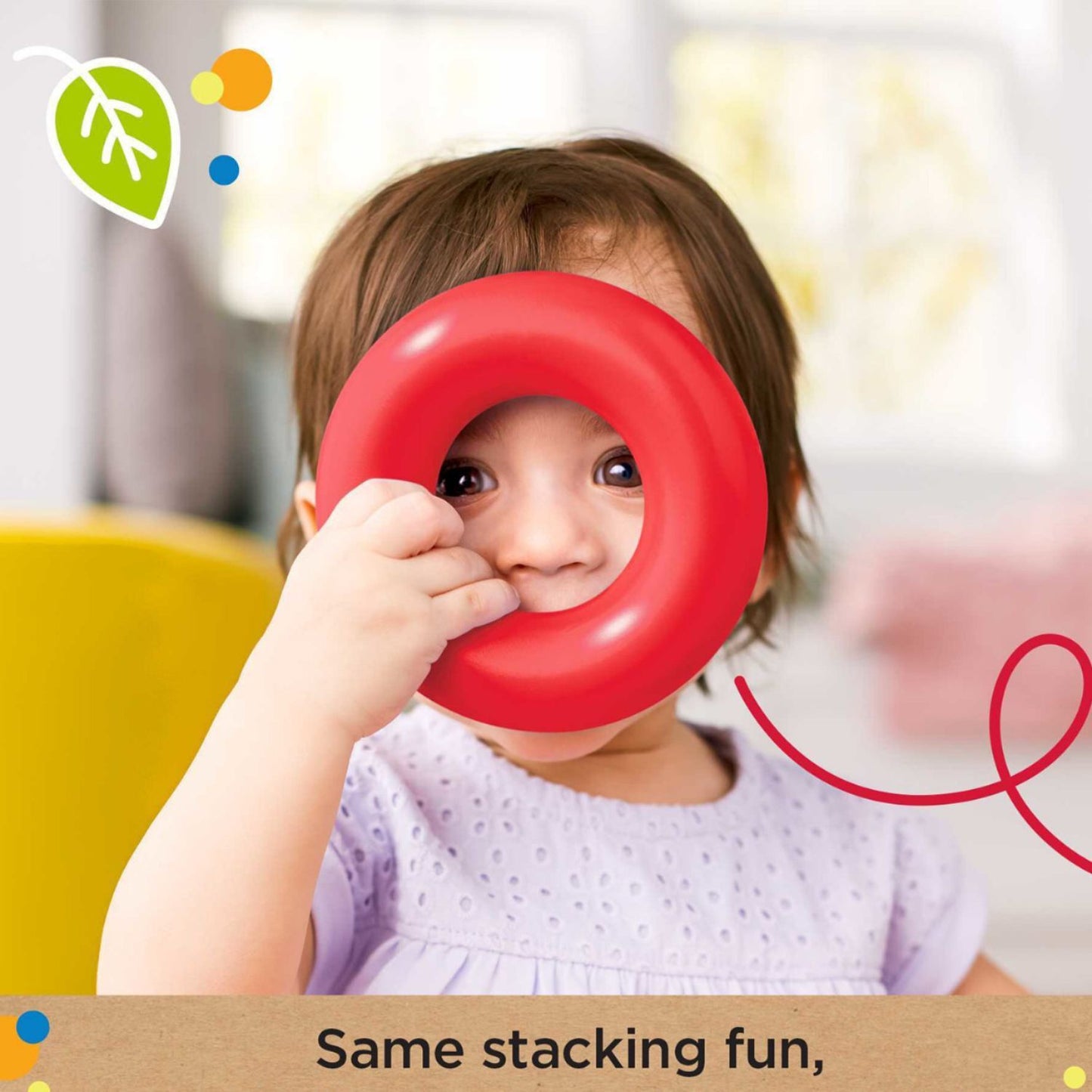 Plastic Baby Kids Teddy Stacking Ring Jumbo Stack Up Educational Toy 9pc - LootFaat