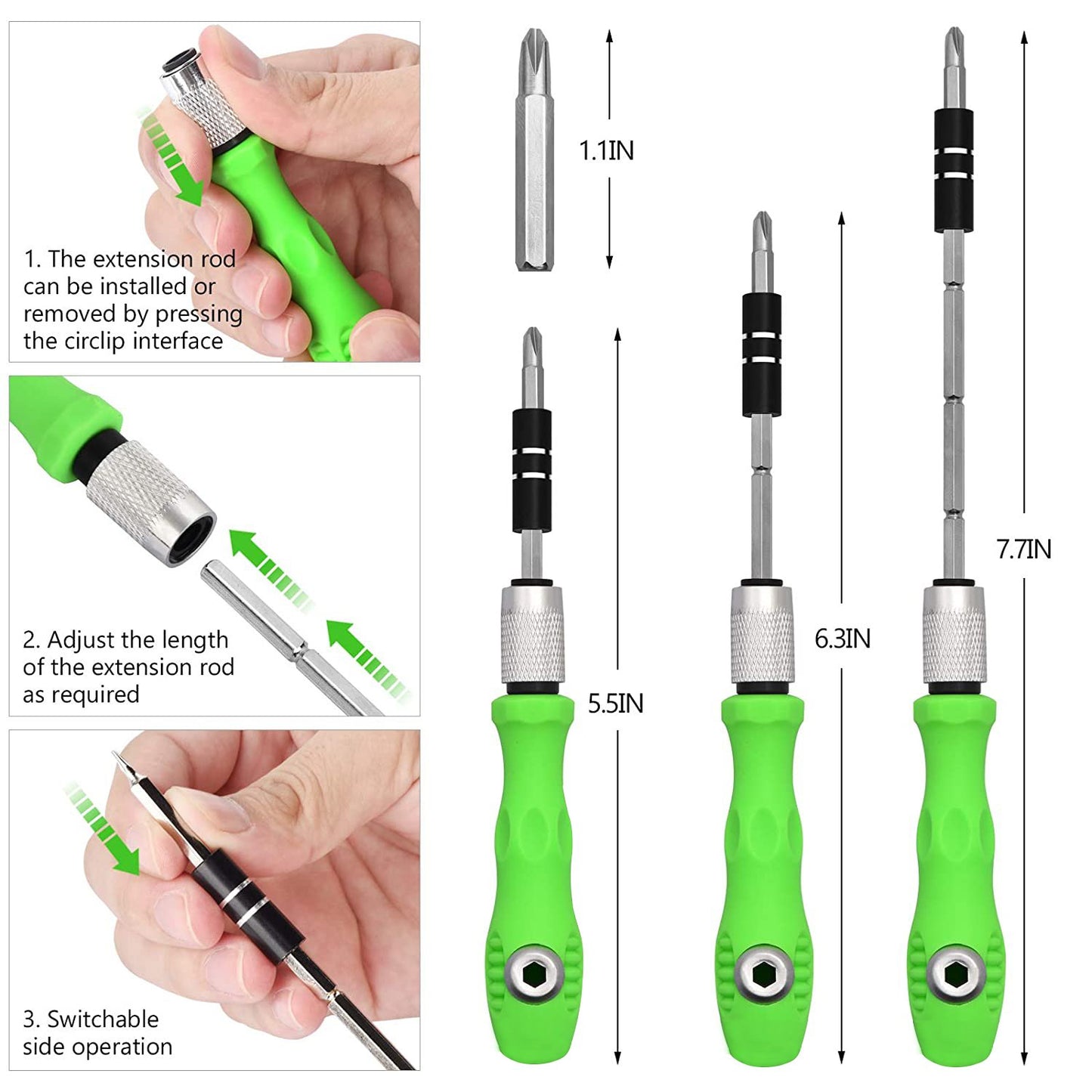 32 In 1 Mini Screwdriver Bits Set With Magnetic Flexible Extension Rod - LootFaat