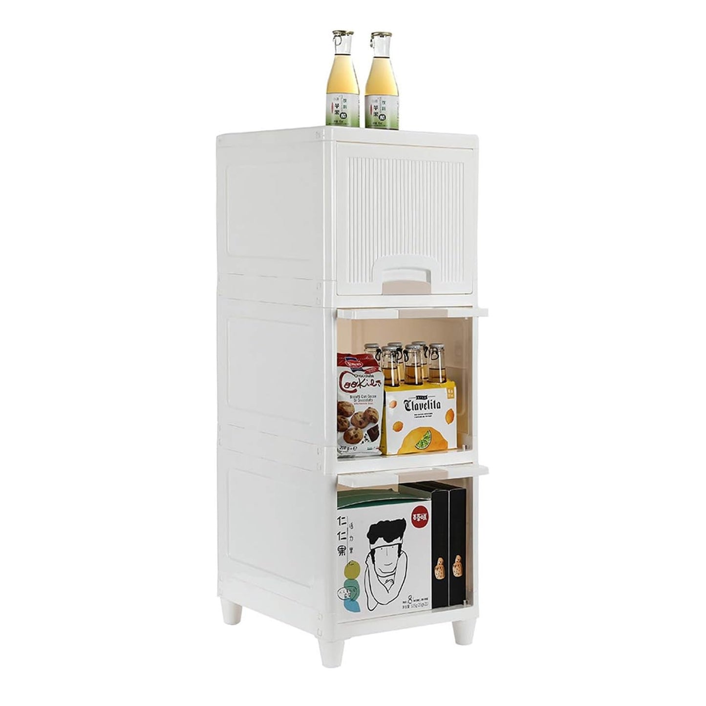 Multipurpose Storage Cabinet Storage Solutions Plastic Drawers Multi Layer Wardrobe Storage Drawers Foldable Multipurpose Drawer Units For Kitchen Bathroom Bedroom Cloth (3layer) - LootFaat