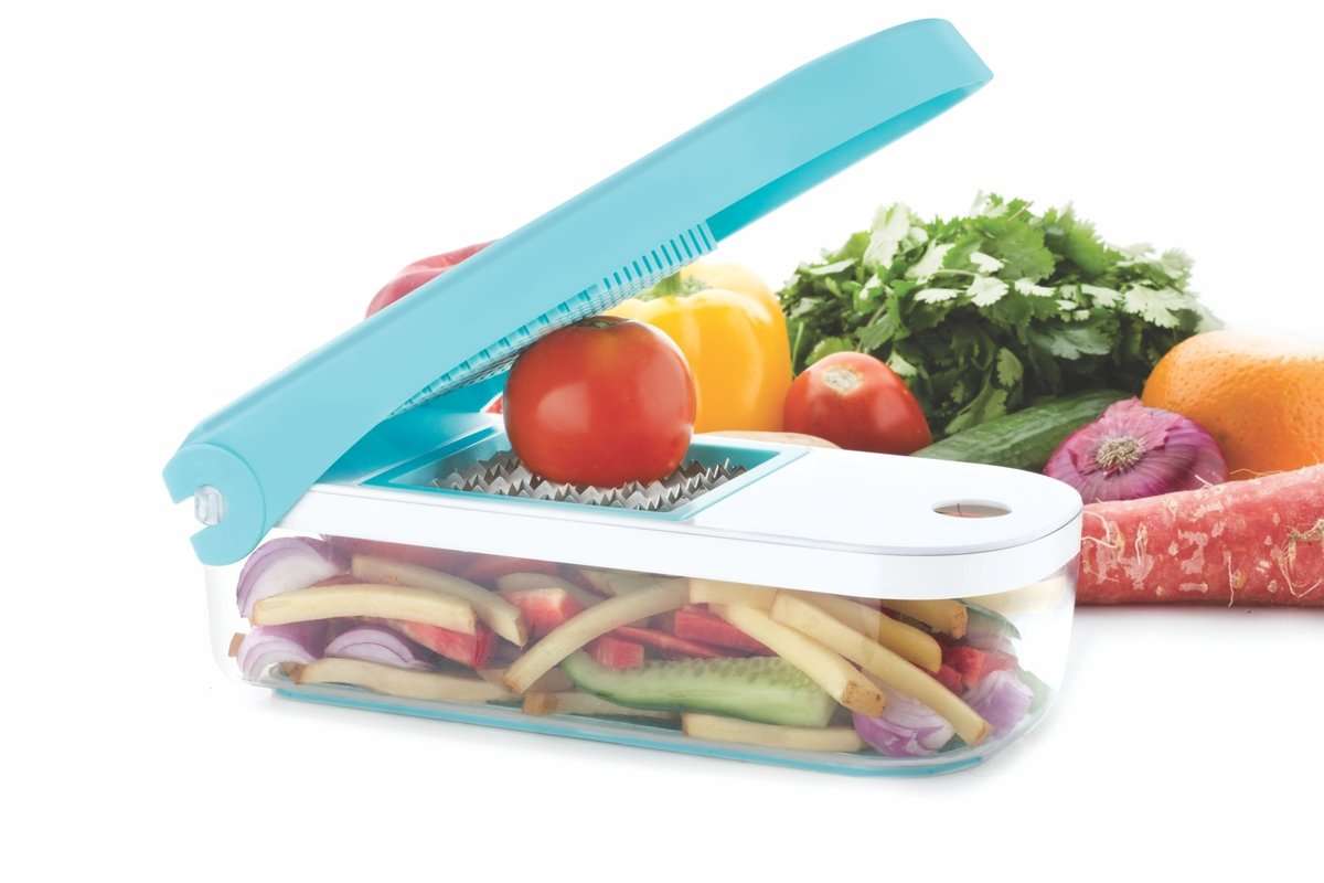 Ganesh 7 In 1 Plastic Vegetable Dicer Blue