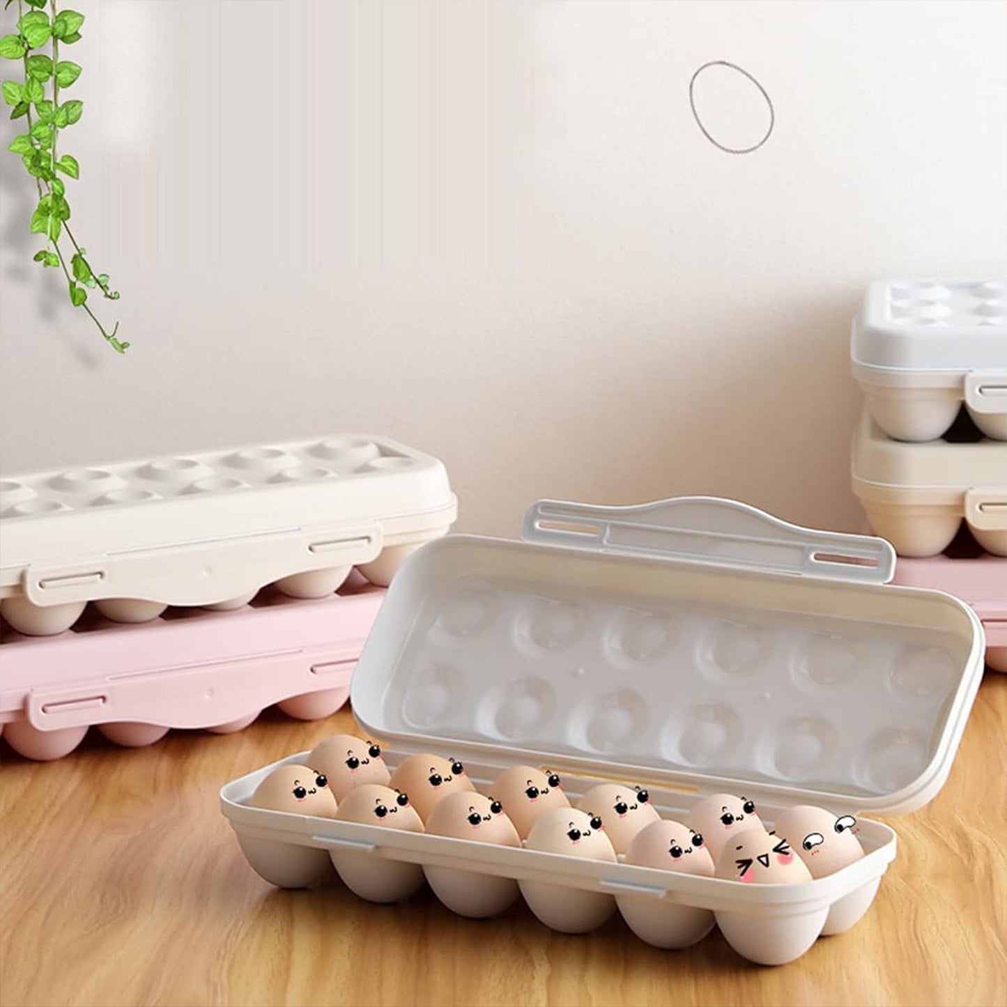 18 Grid Egg Holder Storage Shock-proof Egg Container With Buckle Egg Carrier Egg Tray Egg Shelter Effective Full Seal Egg House Use For Fridge Camping Kitchen - LootFaat