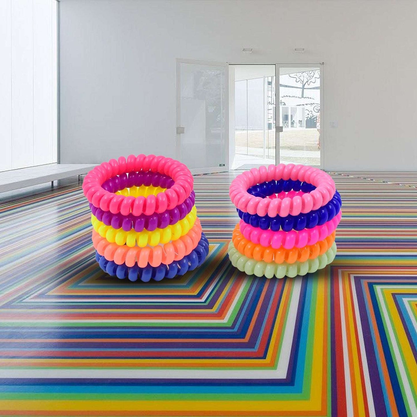 Telephone Wire Hair Bands Pack Of 100 Pcs - LootFaat