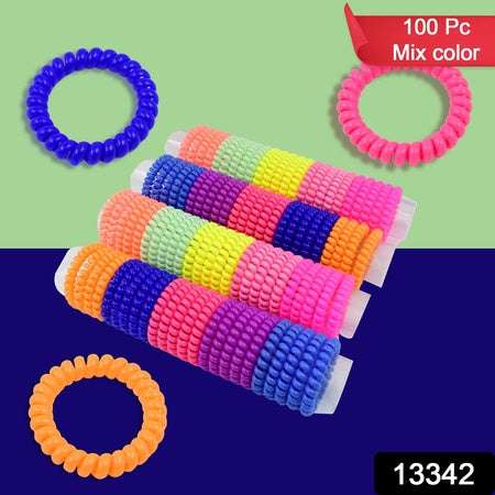 Telephone Wire Hair Bands Pack Of 100 Pcs - LootFaat