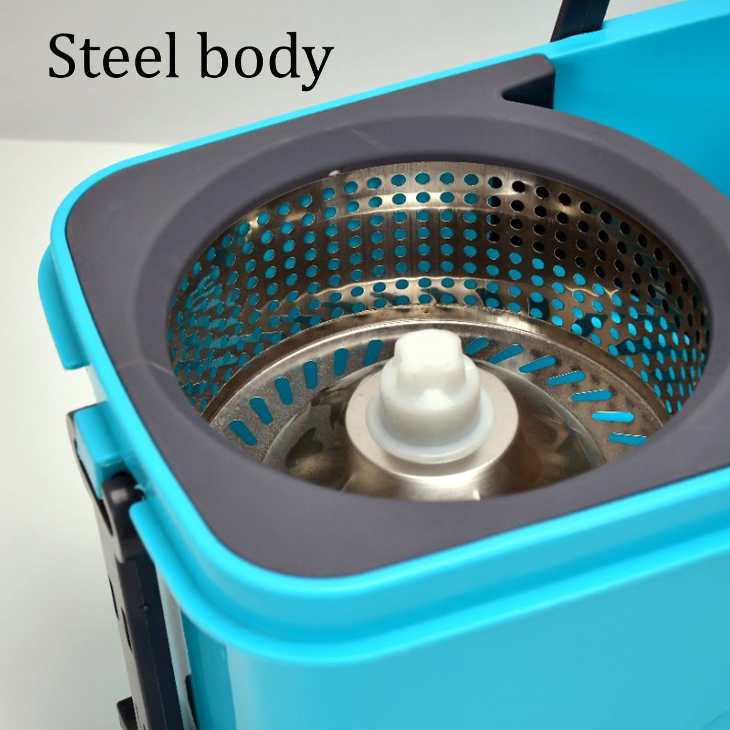 Quick Spin Mop Plastic Spin Bucket Floor Cleaning Easy Wheels Big Bucket Floor Cleaning Mop With Bucket - LootFaat