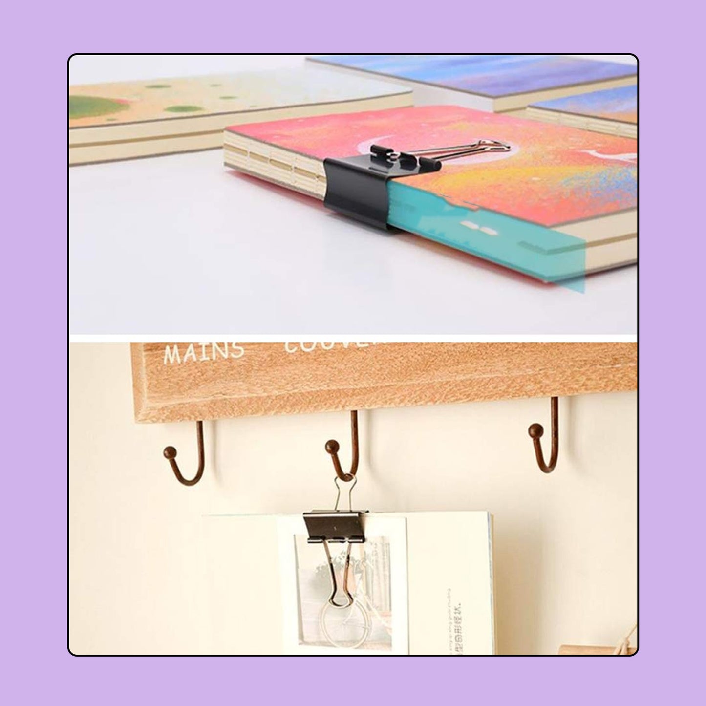 Paper Holding Binder Clips Paper Clips (8 Pcs Set Mix Color) - LootFaat