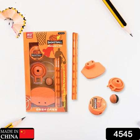 Stationary Kit Football Basketball Theme Stationary Set For Kids Pencil Sharpener Eraser Set For Kids Boys Girls Birthday Return Gift Stationary Set - LootFaat