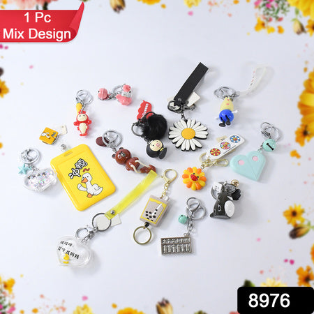 Mix Design Size Keychain - Durable Stylish Accessory (1 Pc Mix Color) - LootFaat