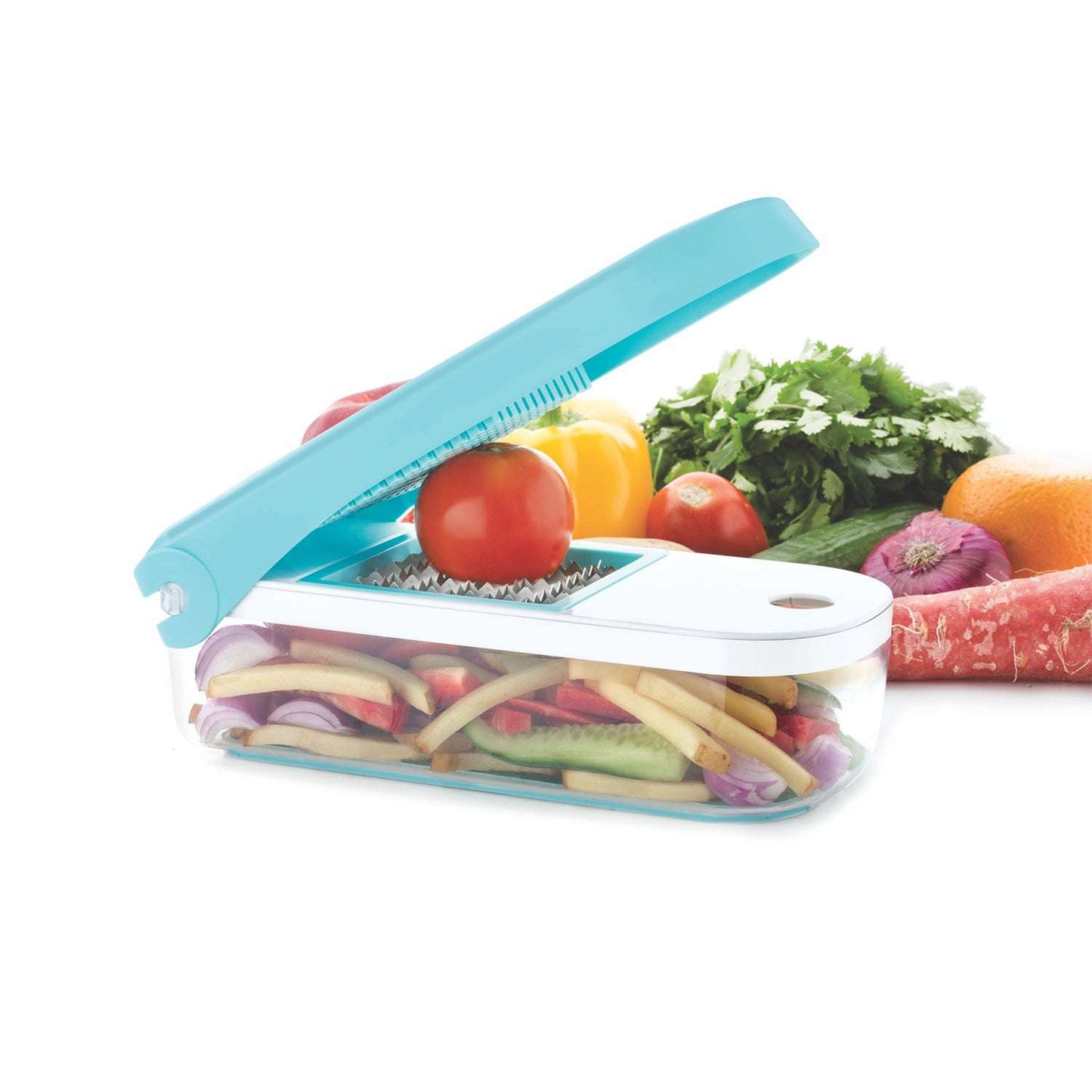 Ganesh 7 In 1 Plastic Vegetable Dicer Blue