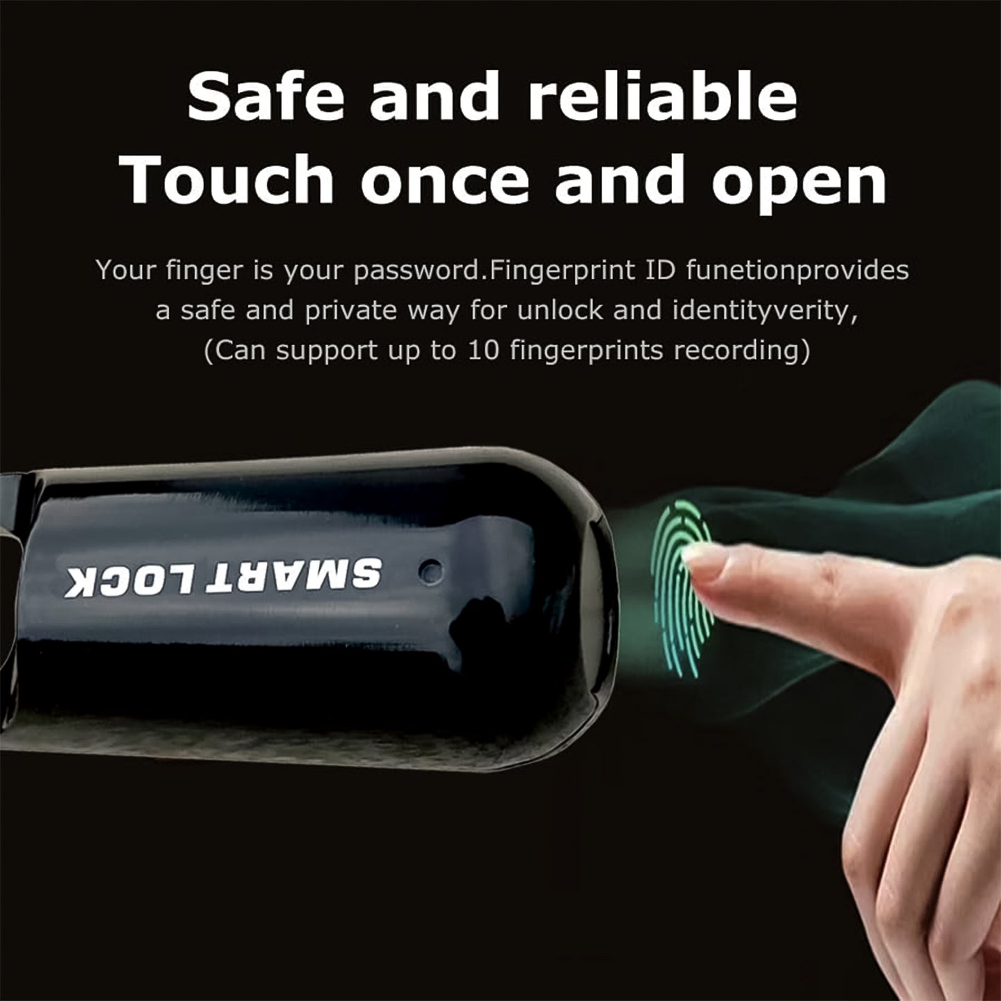 Small Usb Rechargeable Smart Fingerprint Padlock For Locker - LootFaat