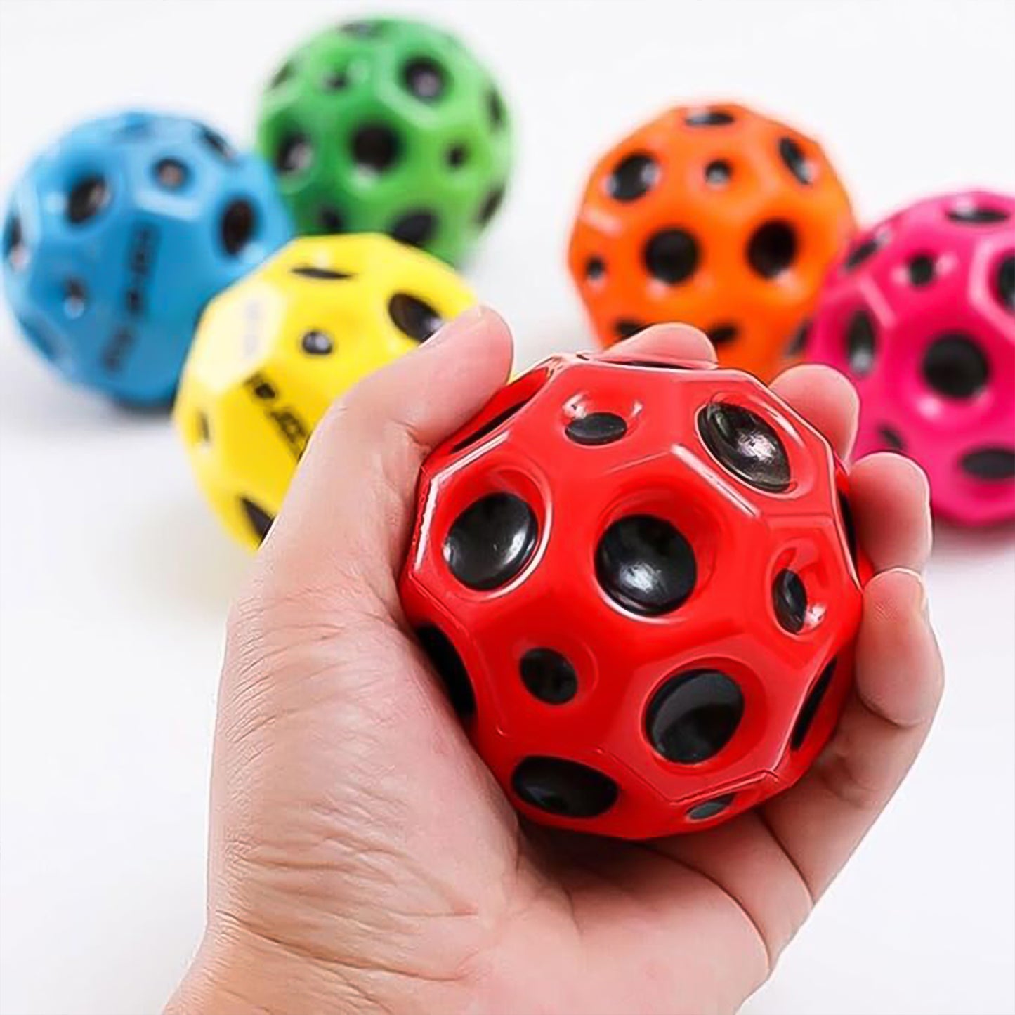 Rubber Super Bouncy Coral Star Anti Stress Ball Multicolor (1 Pc) - LootFaat