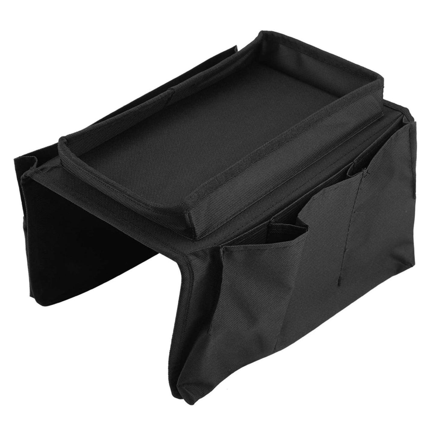 Sofa Arm Rest Hanging Storage Bag Storage Bag For Sofa Ideal For Sorting Magazines Ipad Books (Black) - LootFaat