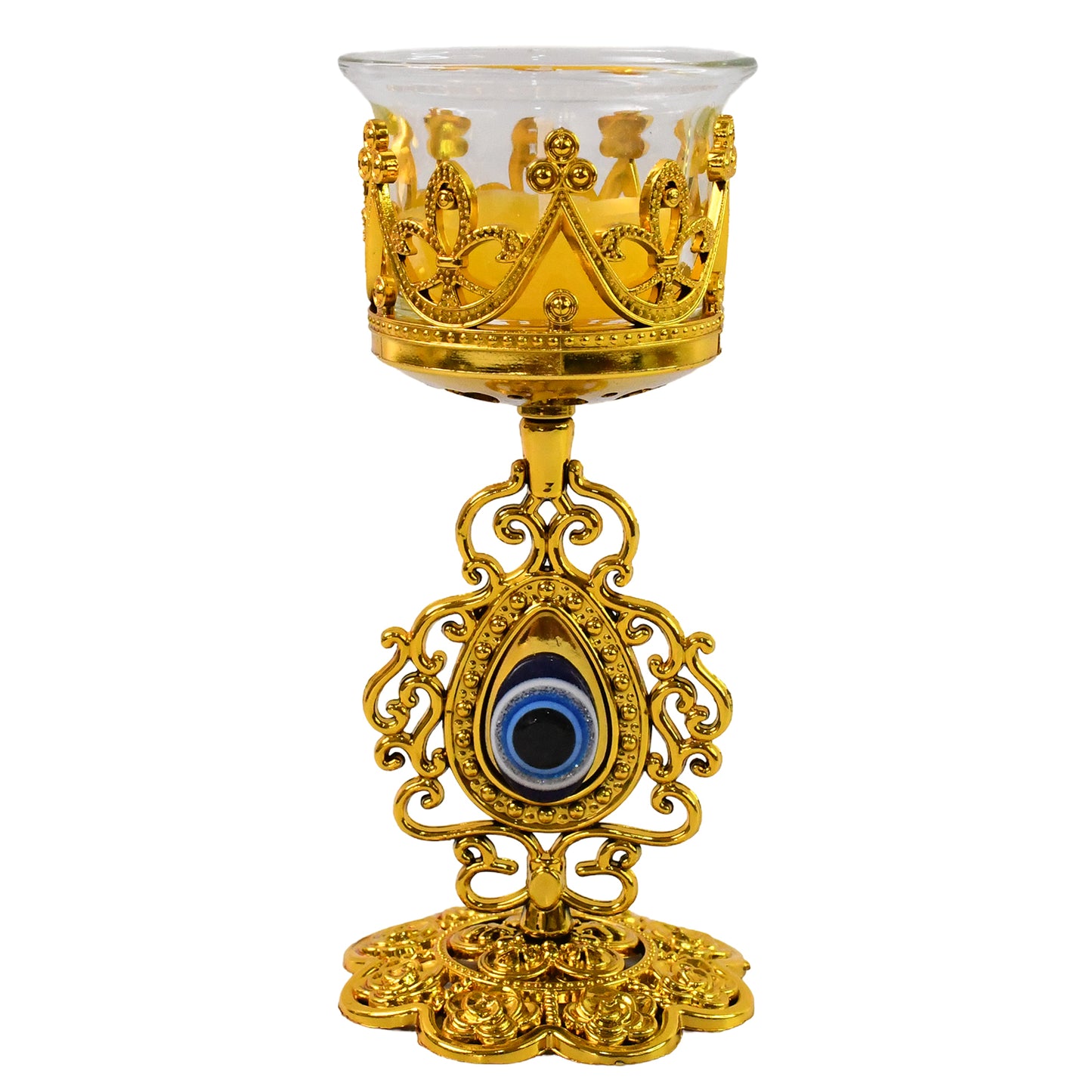 Flower Diwali Candle Holder With Plastic Stand (1 Set) - LootFaat