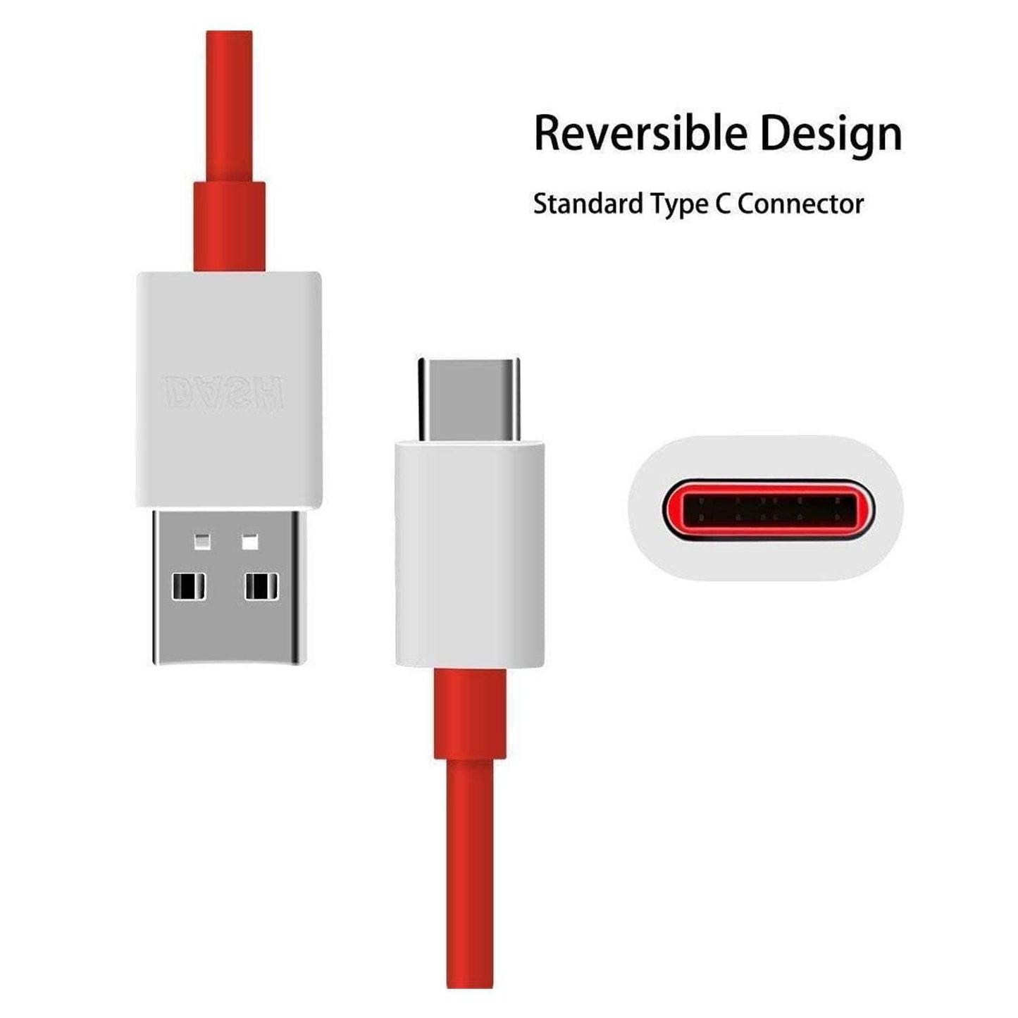 Unique Type C Dash Charging Usb Data Cable Fast Charging Cable Data Transfer Cable For C Type Mobile Use 1 Meter ( Red ) - LootFaat