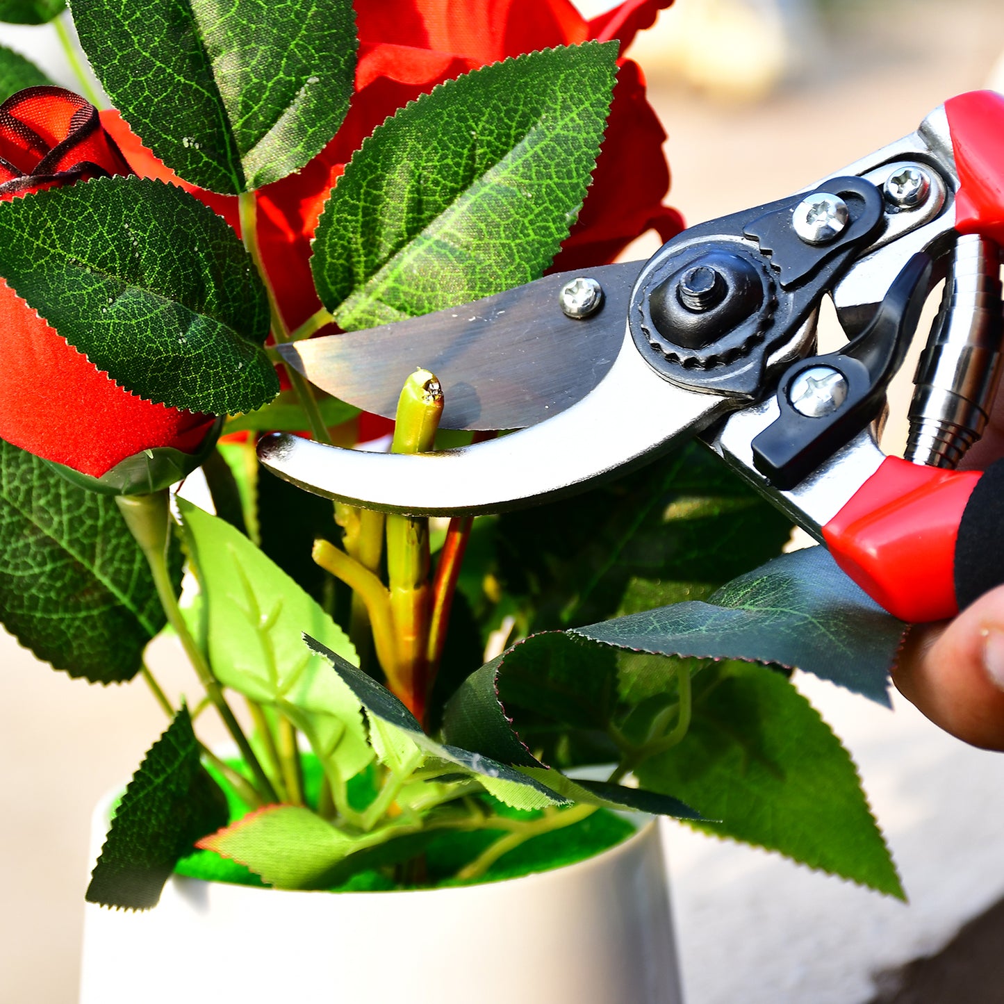 21cm Red Garden Shears Sharp Cutter Pruners Scissor Pruner. - LootFaat