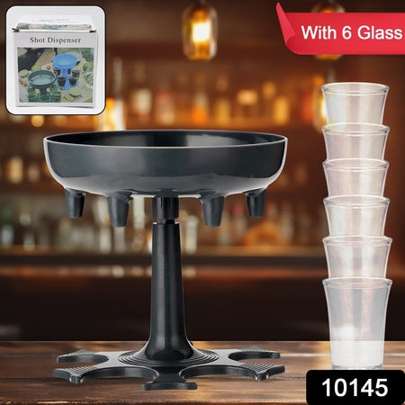 6 Shot Win Glass Dispensers With Tray 6 Pcs Glass - LootFaat