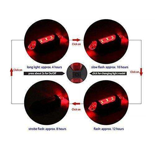 Rechargeable Bicycle Front Waterproof Led Light (Red) - LootFaat