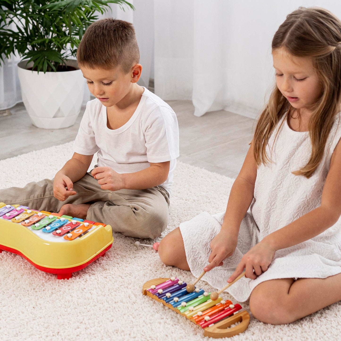 2 In 1 Baby Piano Xylophone Toy For Toddlers 5 Multicolored Key Keyboard Xylophone Piano Preschool Educational Musical Learning Instruments Toy For Baby Kids Girls Boys 3+ Years(1 Pc) - LootFaat