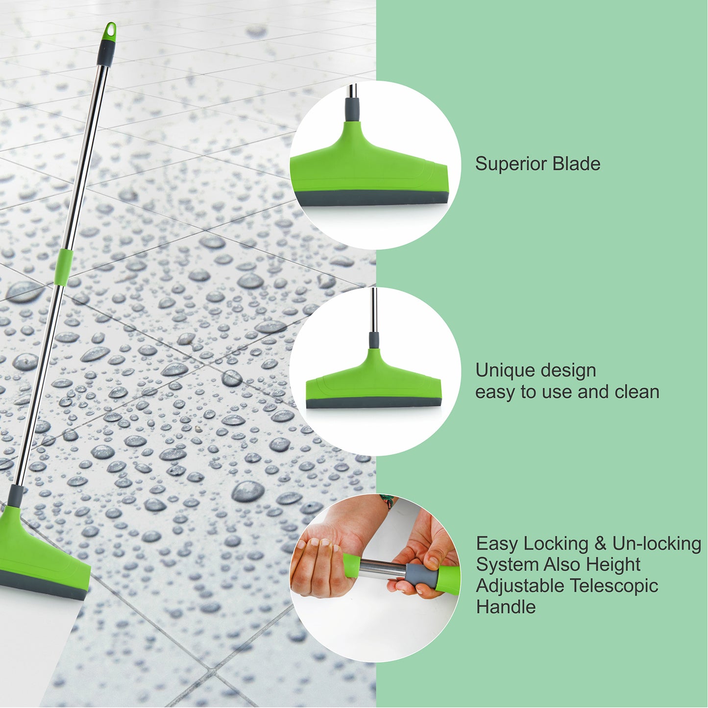 Adjustable Bathroomfloor Stainless Steel Rod Wiper - LootFaat