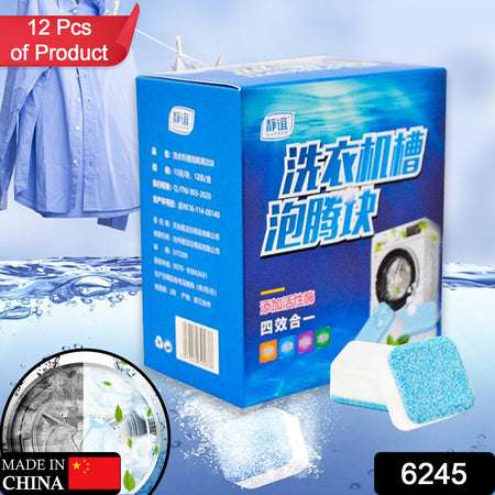 Washing Machine Effervescent Tablet For All Companys Front And Top Load Machine Tablet For Perfectly Cleaning Of Tub Drum Stain Remover Washer Cleaner - LootFaat