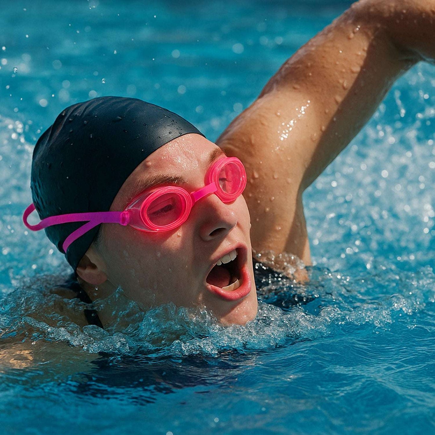Kids Swimming Goggles - Anti-Fog, Leak-Proof, Adjustable
