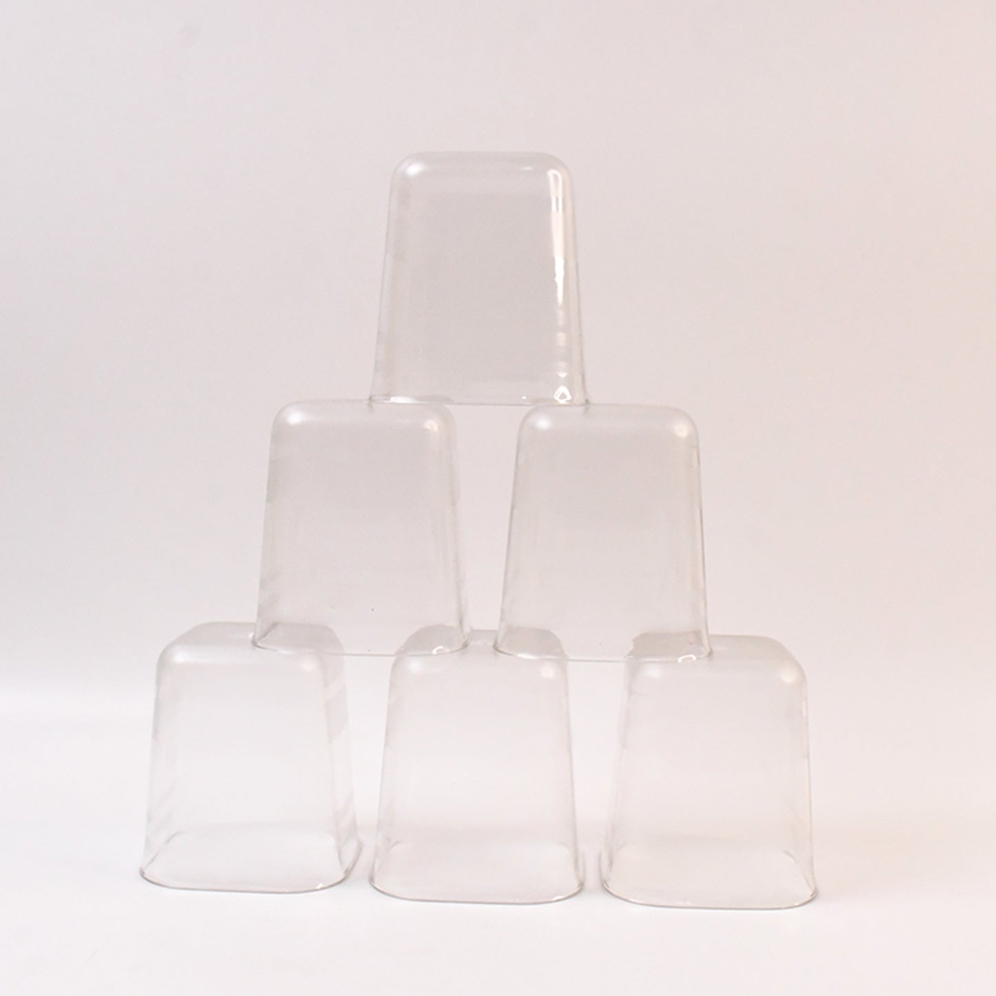 6pc Transparent Diamond Medium Serving Glass Set Glass Set For Water Juice Etc - LootFaat