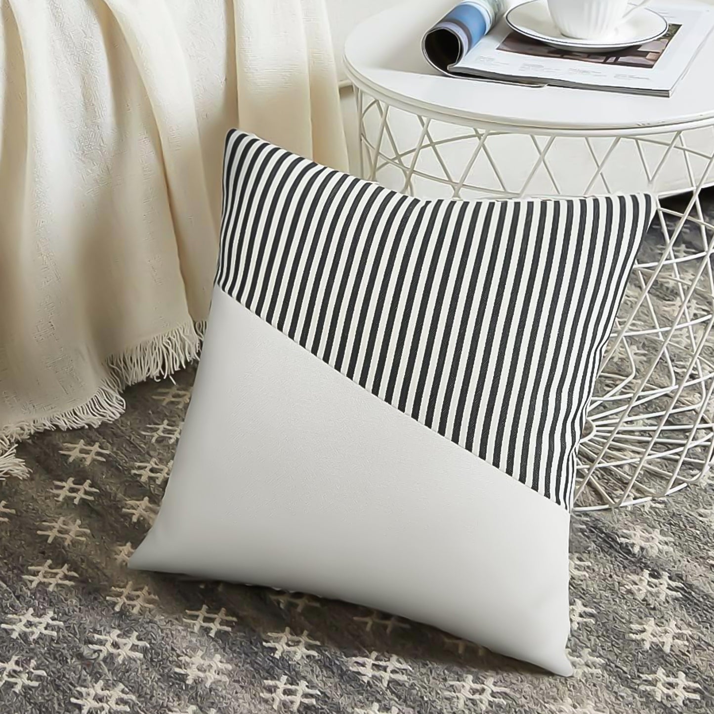Decorative Pillow Covers Cushion Cases Soft Cotton (26 26 Inch 1 Pair 2 Pc) - LootFaat