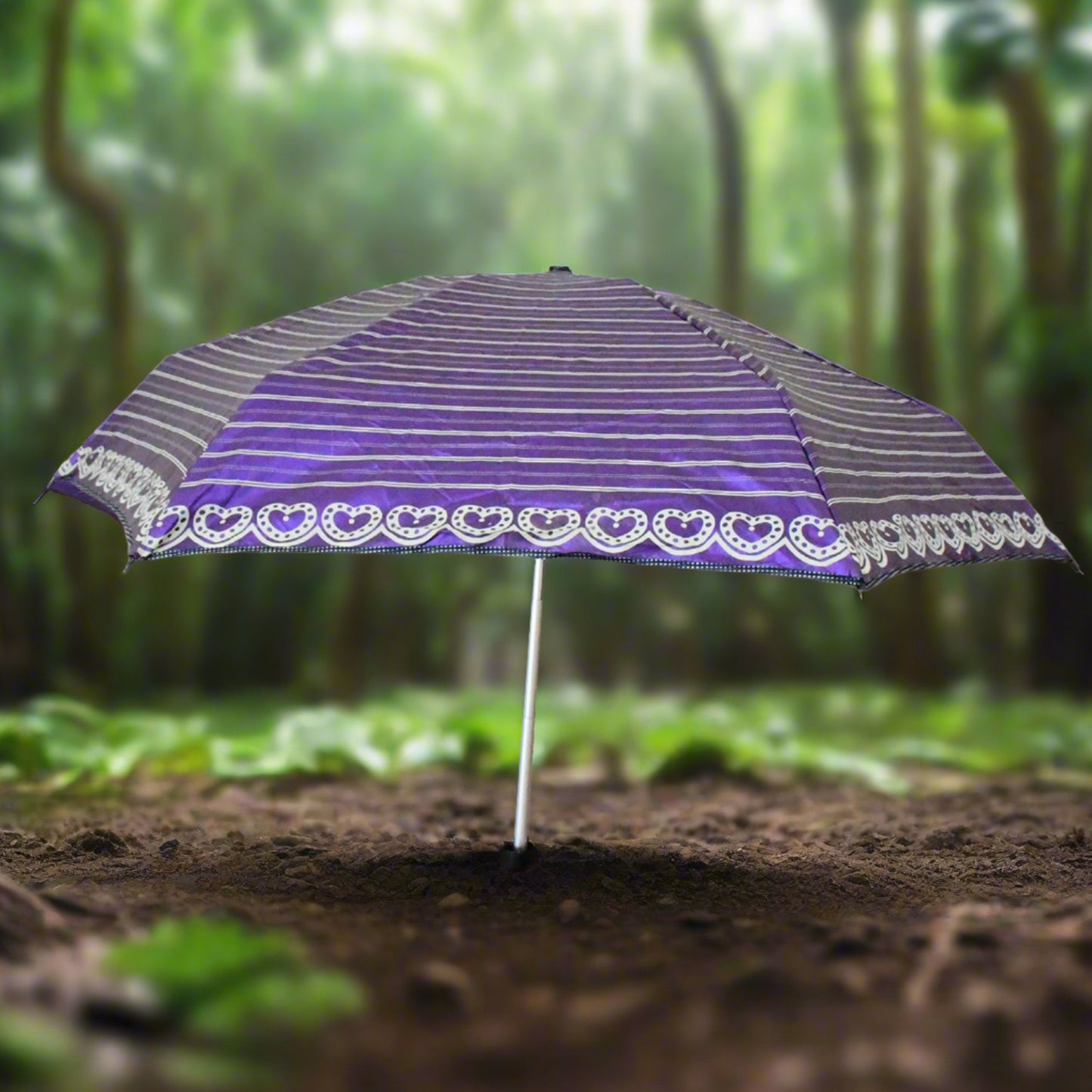 3-fold 5 Floor Sun Protective Solid Foldable Umbrella (1 Pc) - LootFaat
