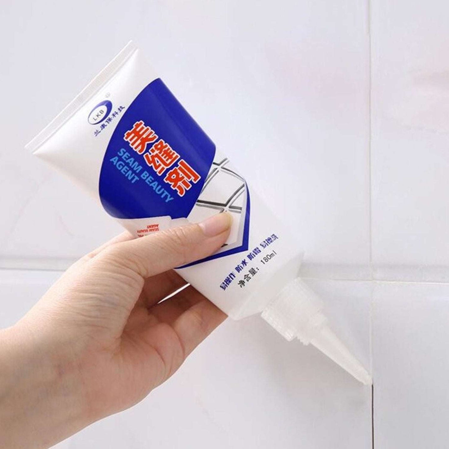 Waterproof Tile Gap Crack Grout Filler Water-resistant Silicone Sealant For Diy Home Sink Gaps Tiles Gaps Grouts Repair Filler Tube For Home Office Bathroom Toilets Kitchen (180 Ml) - LootFaat