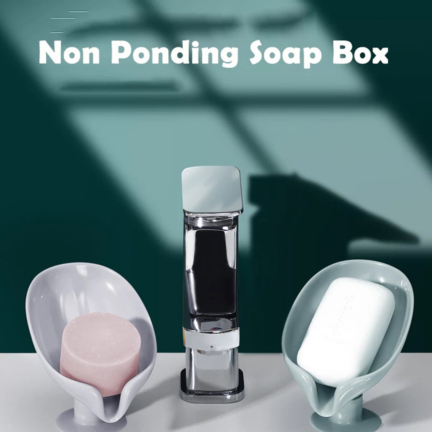 Self Draining Soap Holder For Bathroom Leaf Shape Soap Dish Kitchen Soap Tray - LootFaat