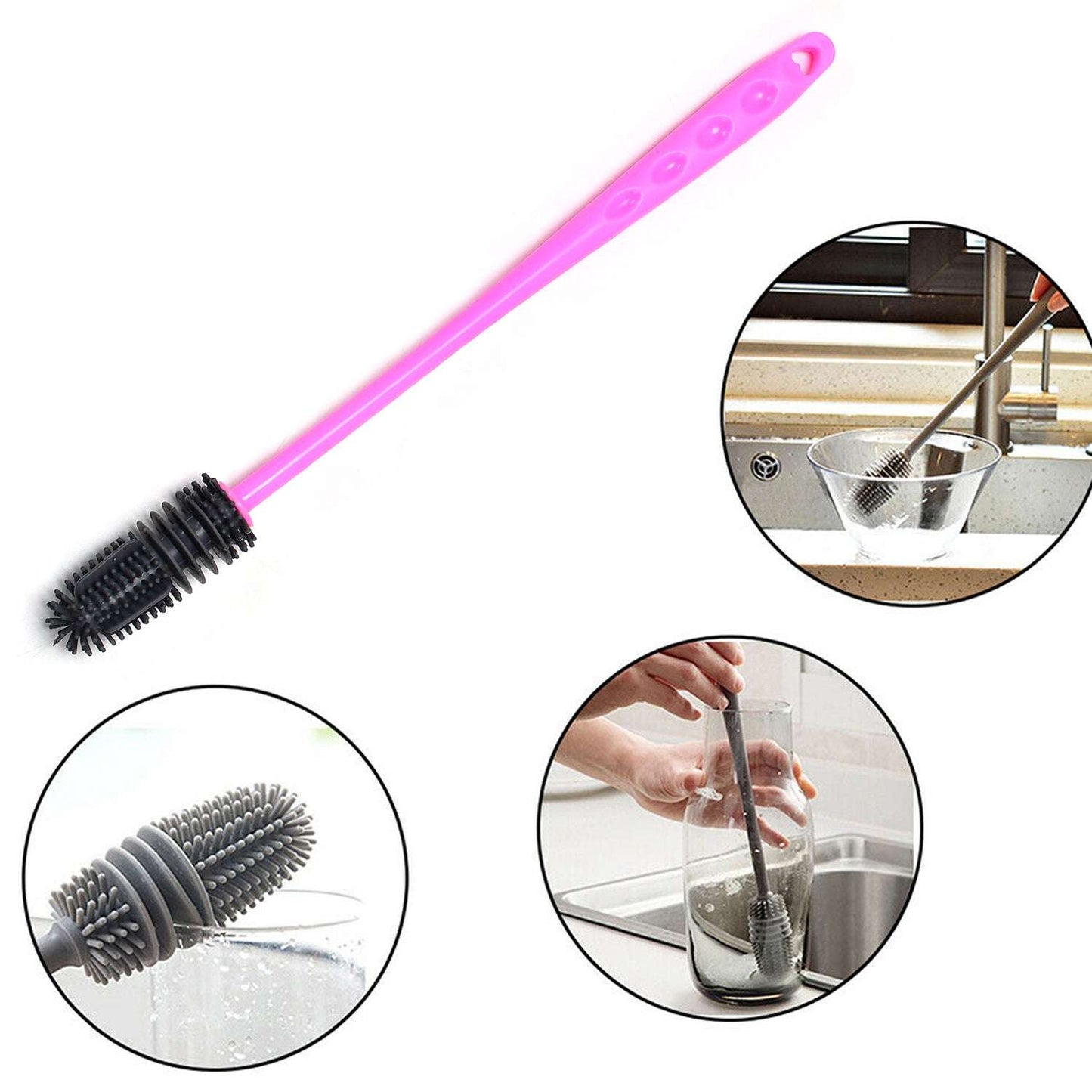 Long Bottle Cleaning Brush For Washing Water Bottle Narrow Neck Containers - LootFaat