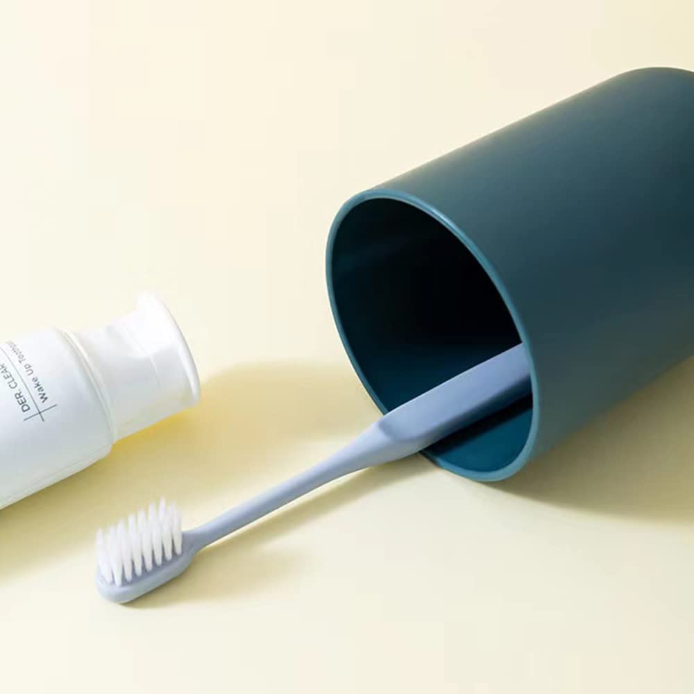 Multipurpose Wall Mount Toothbrush Holder Plastic Stand With 2 Cup (1 Set) - LootFaat