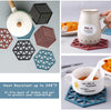 Heat Resistant PVC Coaster Set - Non-Slip Cup Mats for Hot Drinks & Pots