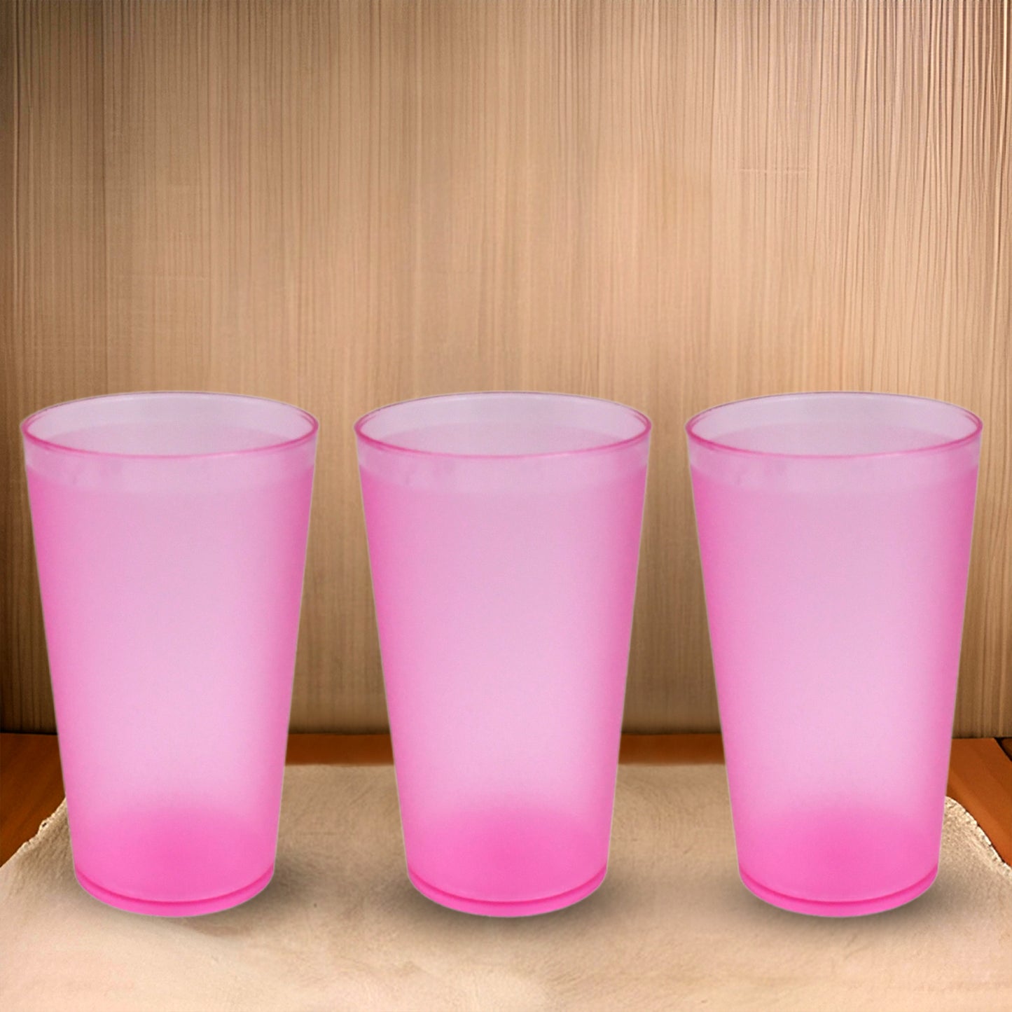 6 Pcs Large Plastic Glass 300ml Used In All Kinds Of Kitchen And Official Purposes For Drinking Water And Beverages Etc. - LootFaat