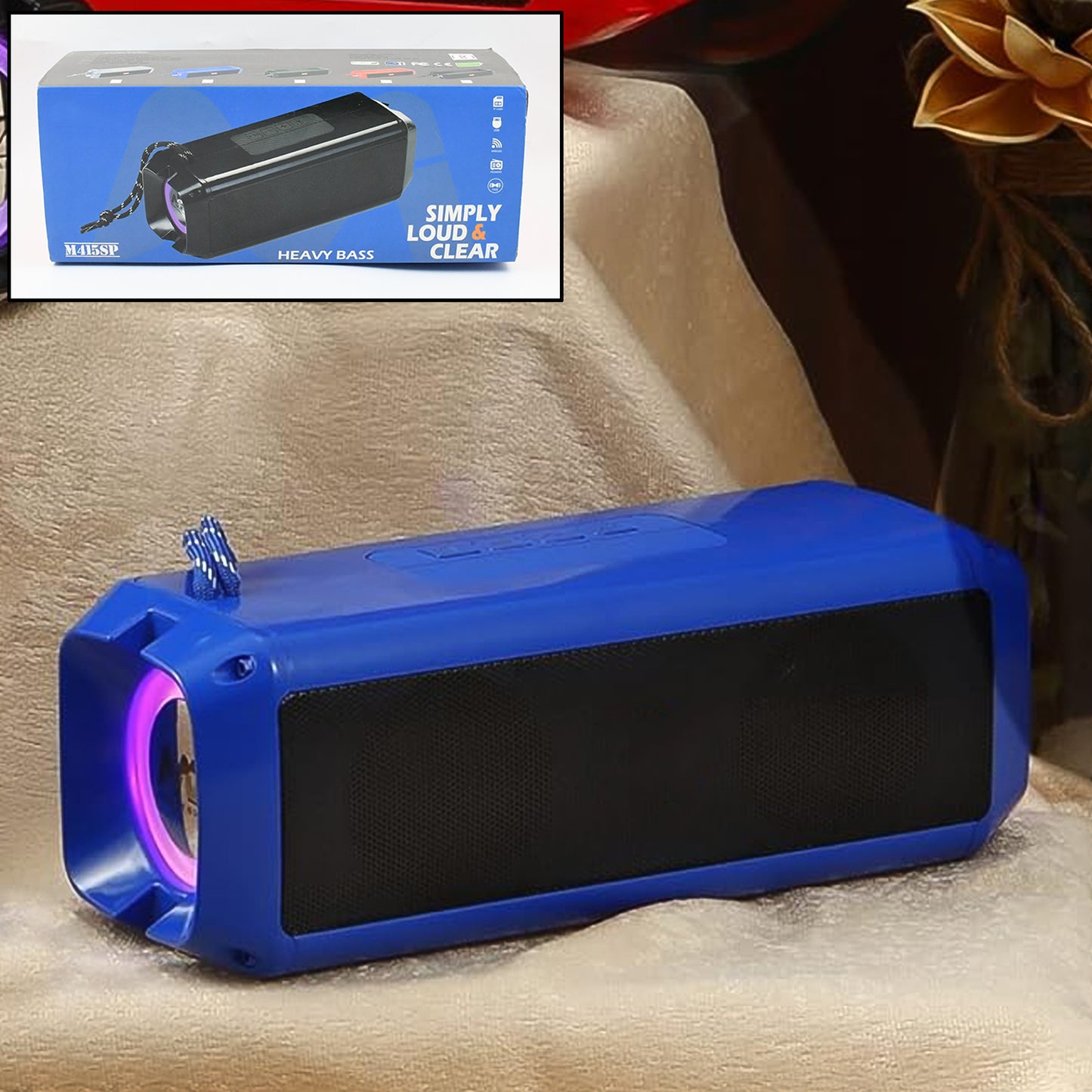 Portable Wireless Rechargeable Speaker Bluetooth Speaker (1 Pc) - LootFaat