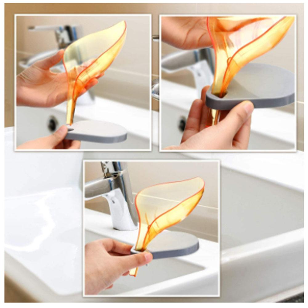 Leaf Shape Soap Box Self Draining Bathroom Soap Holder - LootFaat