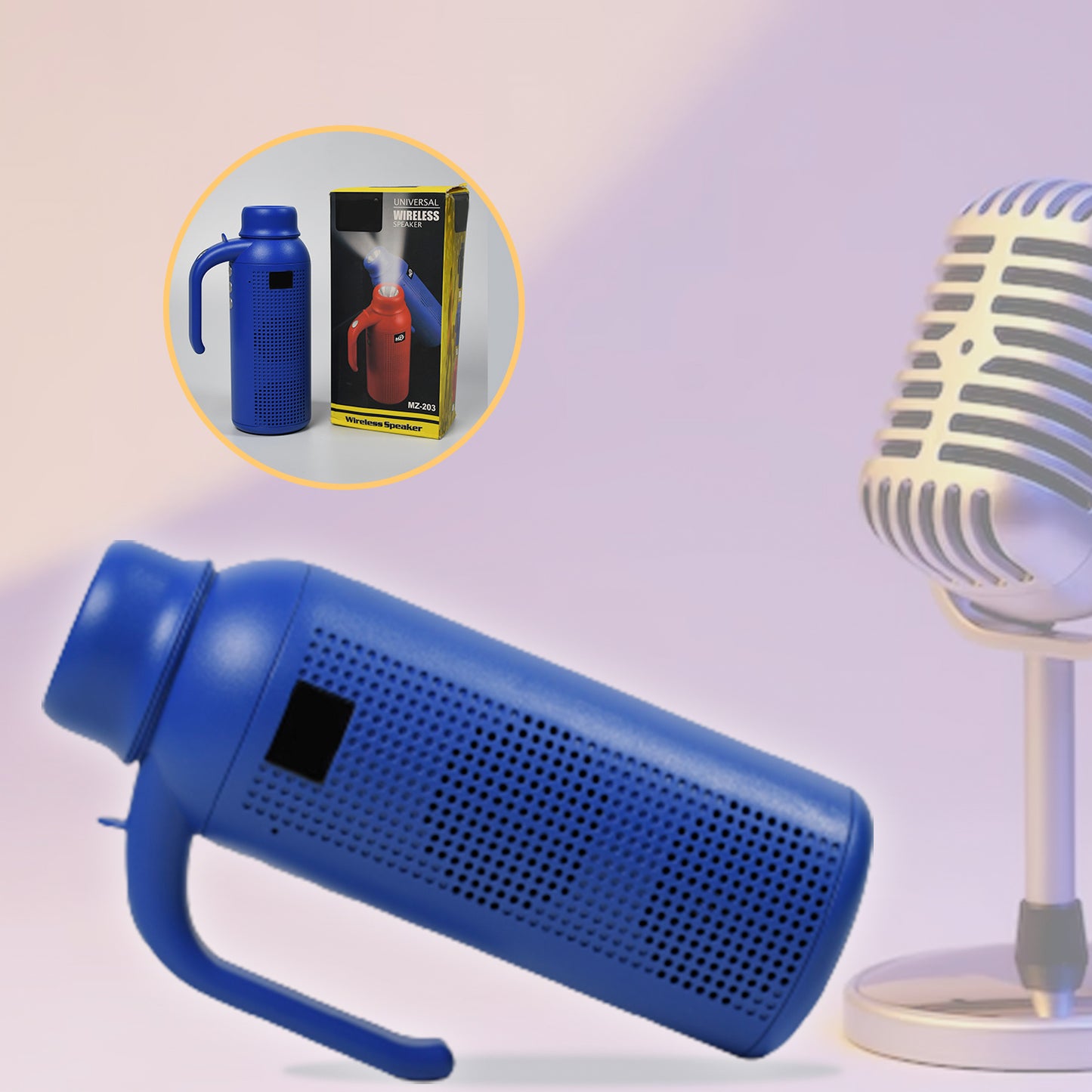 Smart Bluetooth Speaker With Torch Light Wireless Bluetooth Speaker Night Flash Light Speaker - LootFaat