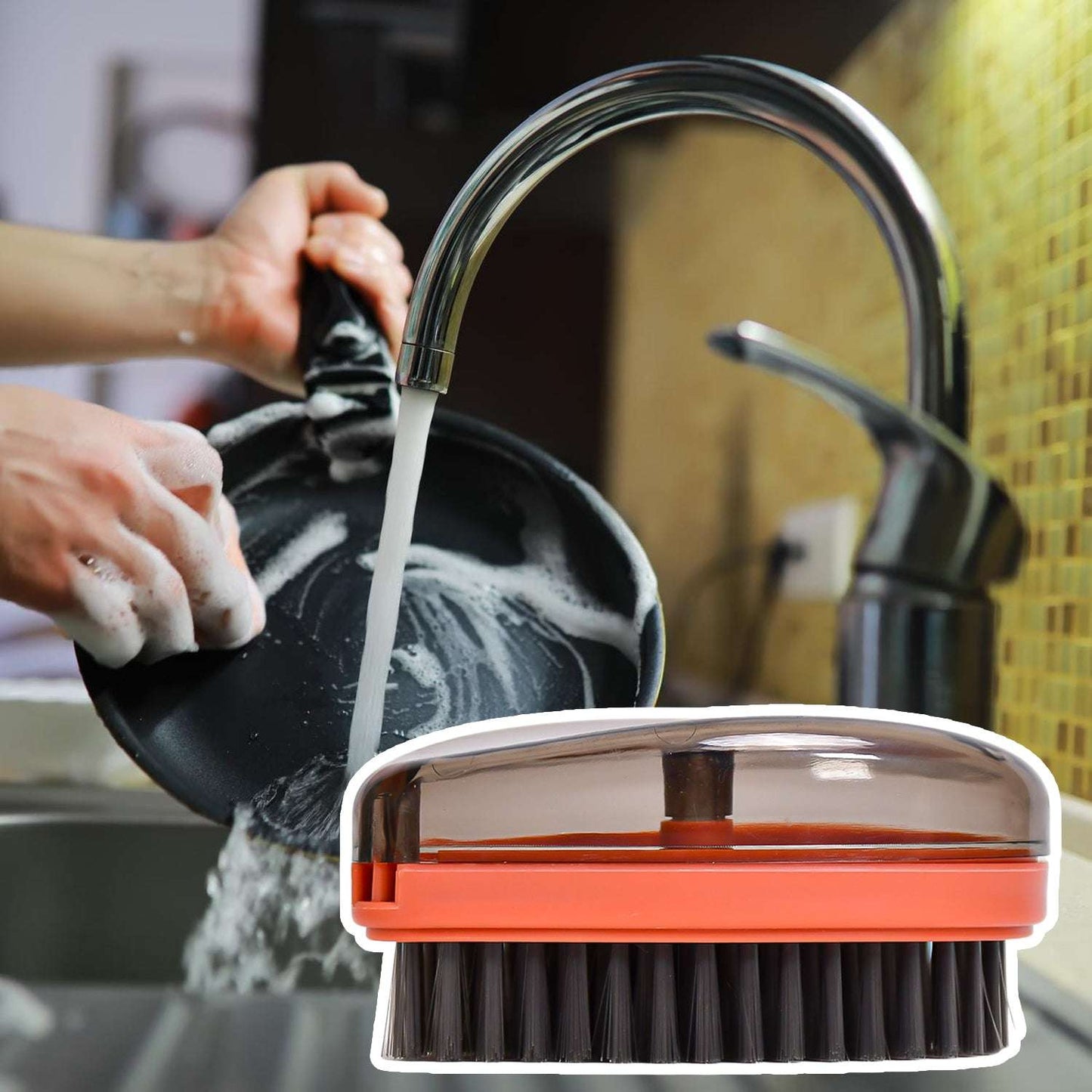 Plastic Wet And Dry Brush For Home (Multicolor 3 Units) - LootFaat
