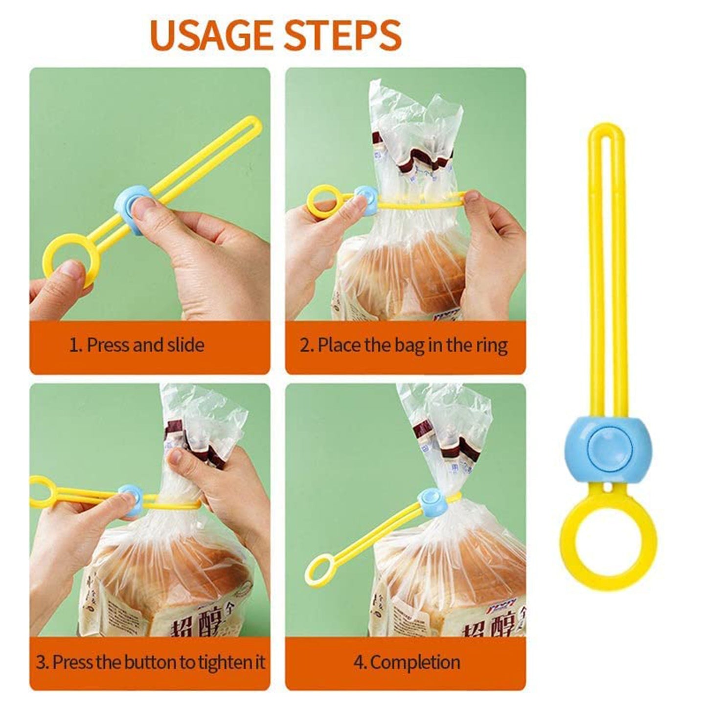 Bag Clips Food Clips Multi-purpose Sealer Reusable Cable Ties Cord Organizer Bag Clips Food Clips For Home Kitchen Office (1 Pc) - LootFaat